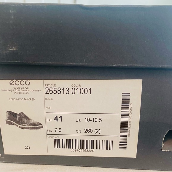 New w/ box Women’s Ecco Black Incise Tailored Loafer Size 10 - Picture 9 of 9
